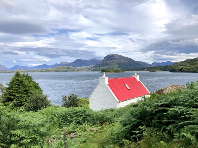 Loch and cottage Scotland