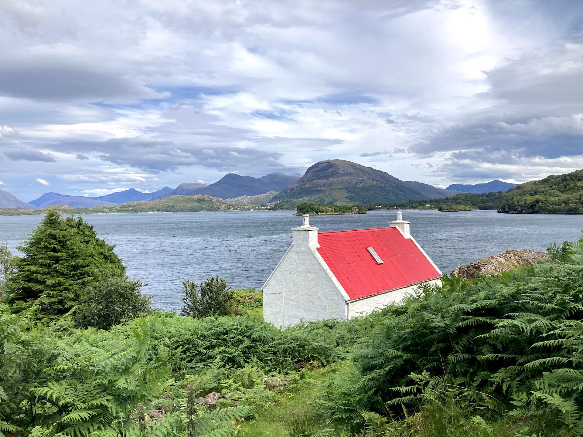 Loch and cottage Scotland