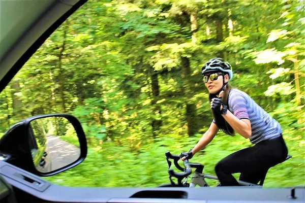cyclist on the roads of the Black Forest in Germany