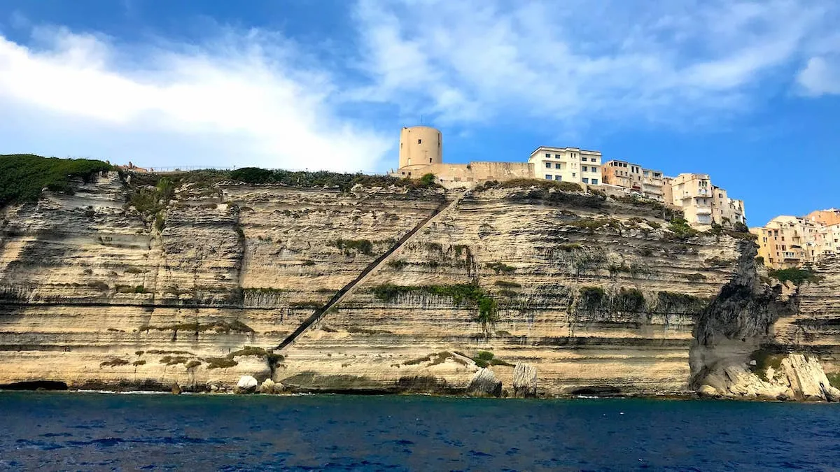 Bonifacio cliffs seen from the sea