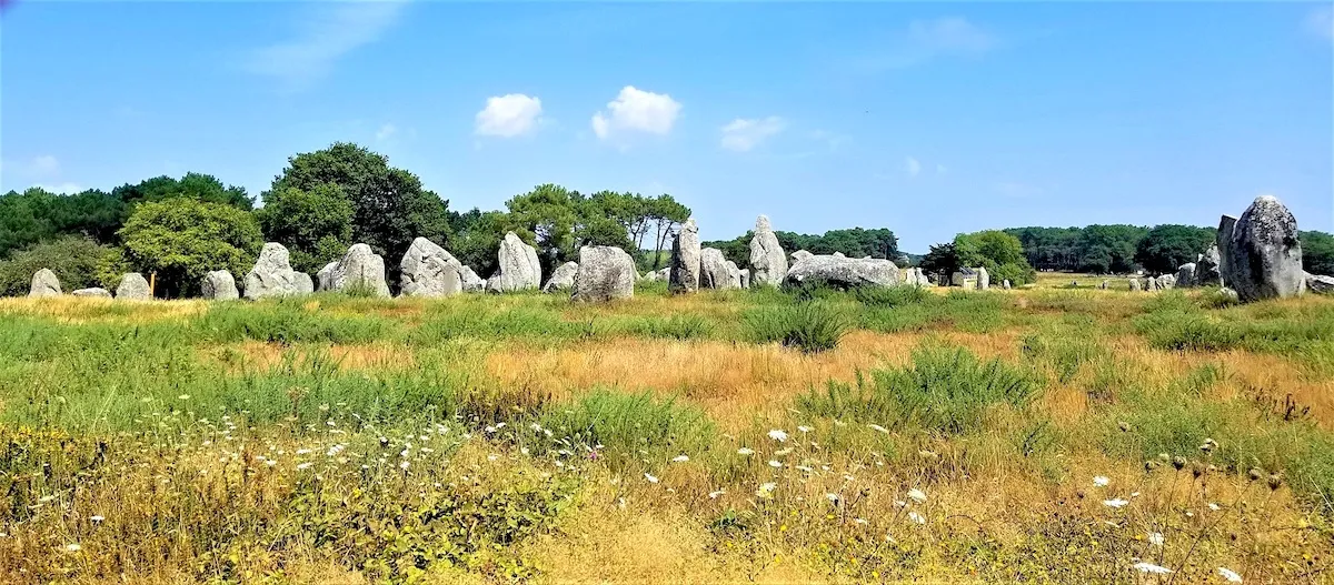 the megalithic alignment of Carnac in Brittany