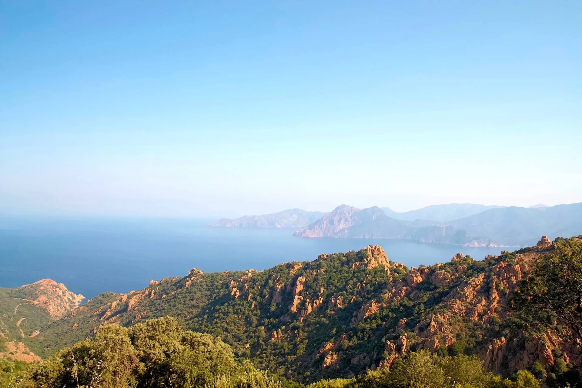 Scenic view of the Calanques de Piana in Corsica