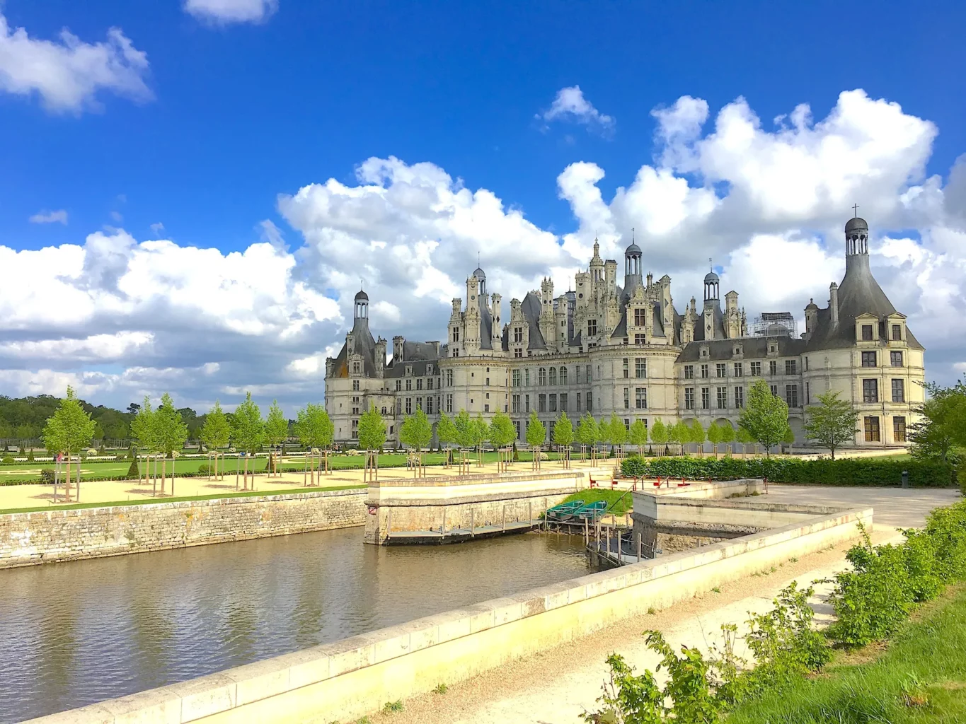 The Château de Chambord, a UNESCO World Heritage Site, and its park in the Loire Valley