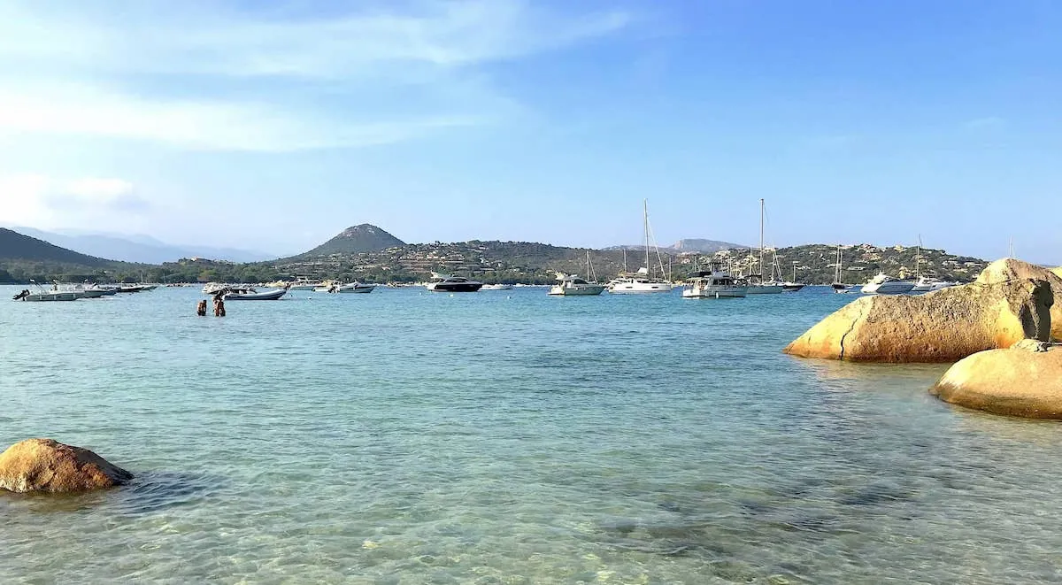 Turquoise sea in Porto Vecchio, Corsica