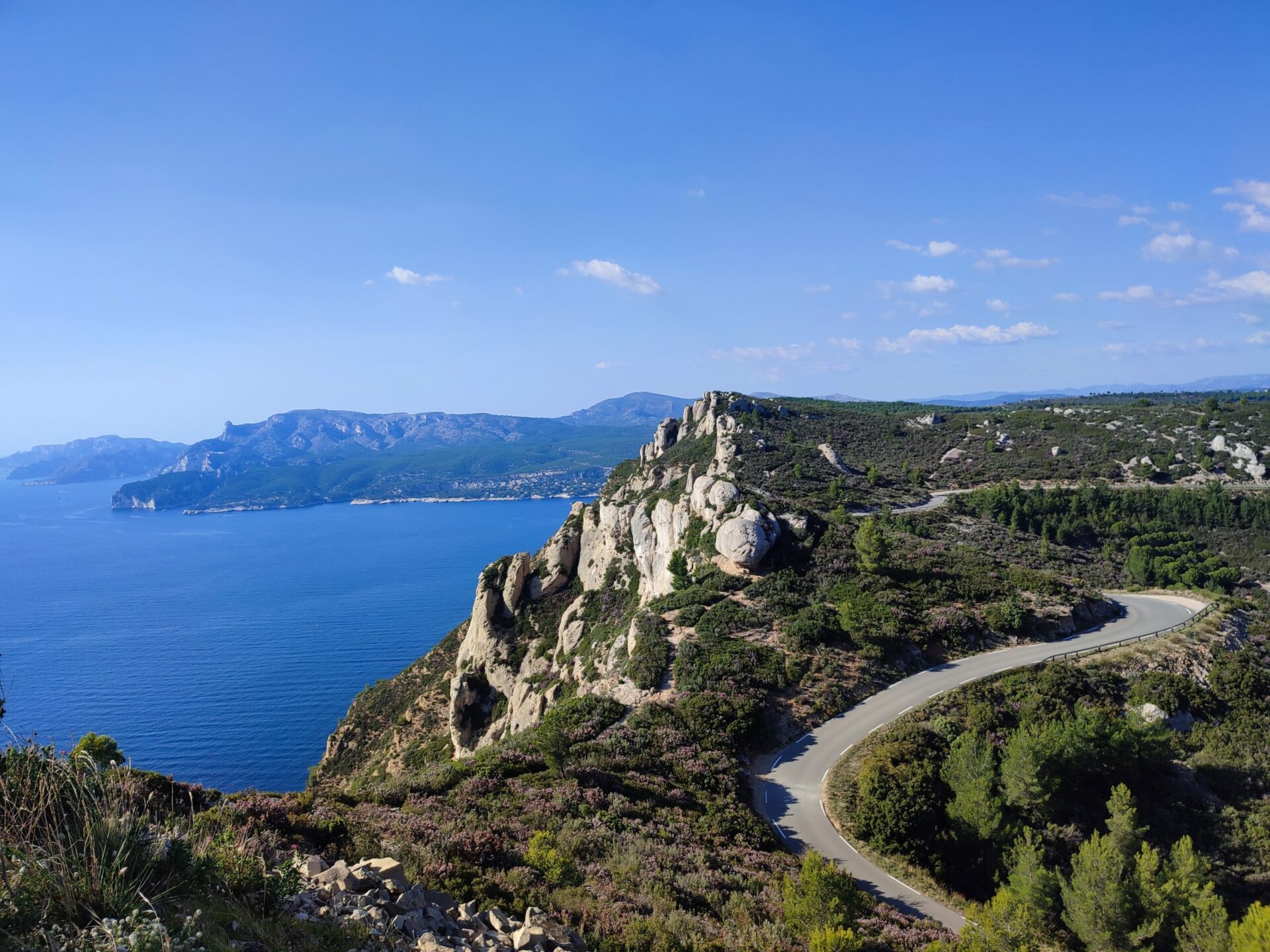 Panoramic coastal road in south of France between la CIotat and Cassis